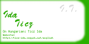 ida ticz business card